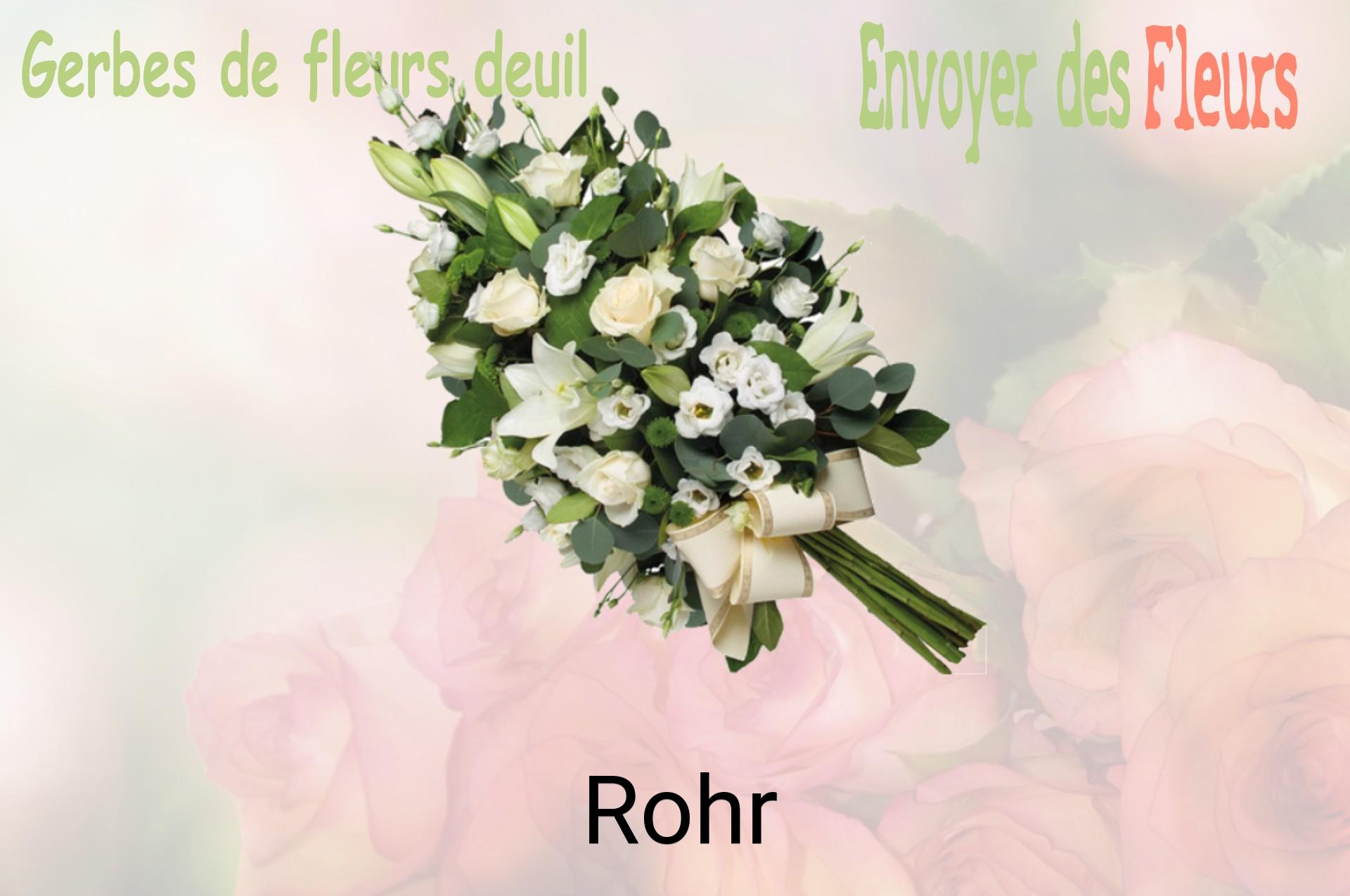 Gerbe de fleurs de deuil livrée à Rohr